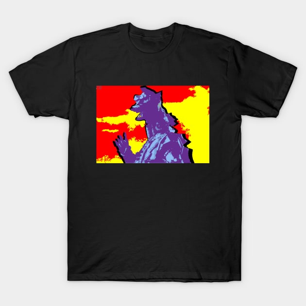 Our God is a MechaGodzilla! T-Shirt by Turbo Mecha Giant Dino